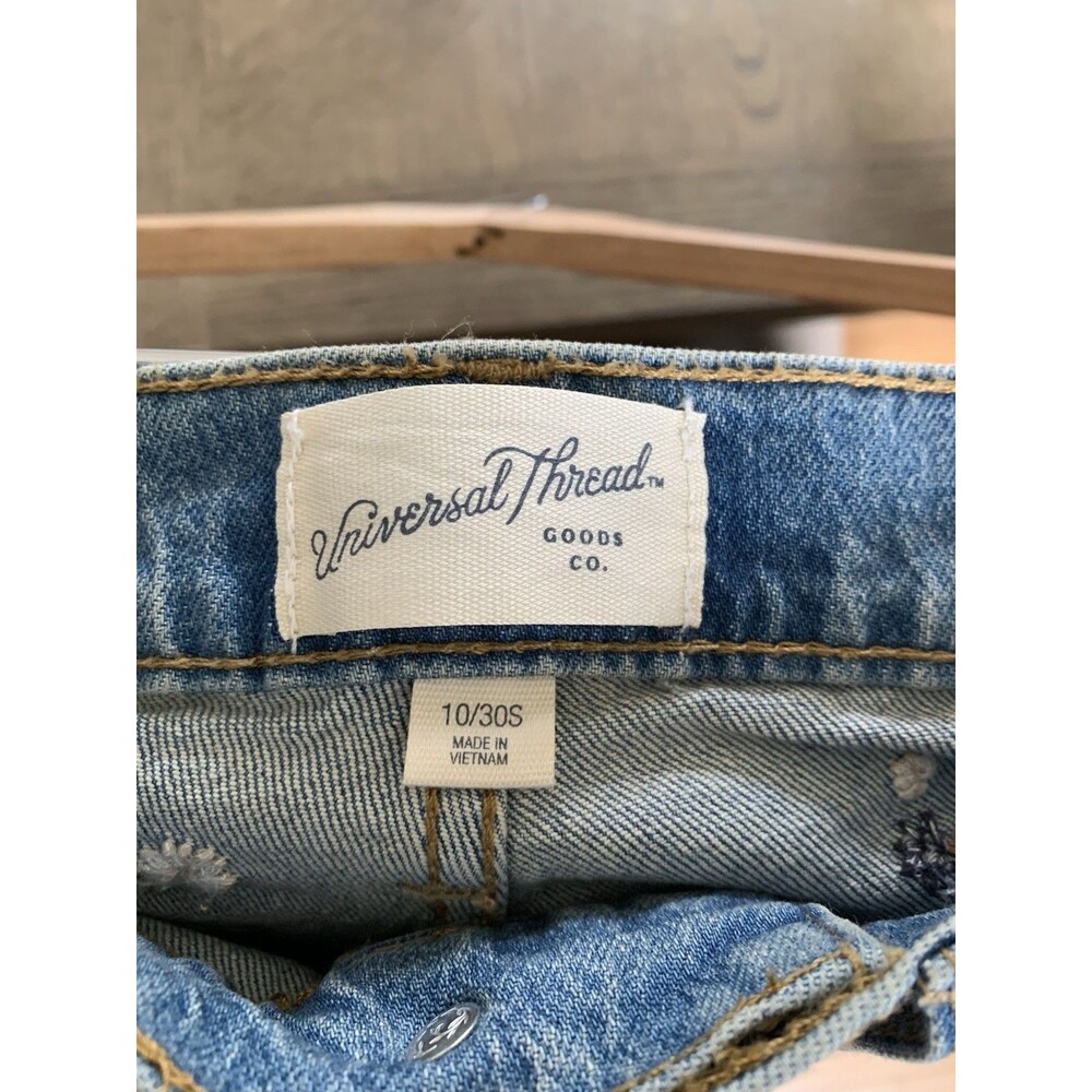 NWT Universal Thread High Waist Vintage Straight Floral Jeans- Size 10 Short - Picture 10 of 13